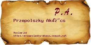Przepolszky Akács névjegykártya